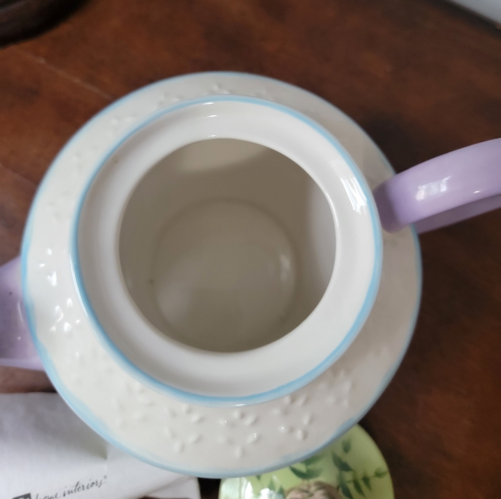 Wisteria Ivory Purple Lavender Green Teapot 🫖Wisteria Garden Sugar and Creamer - Picture 9 of 16